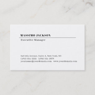 Professional plain minimalist modern matte paper business card