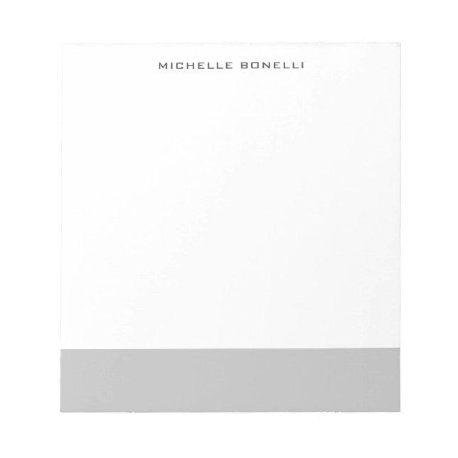 Professional Plain Minimalist Modern Notepad (Front)