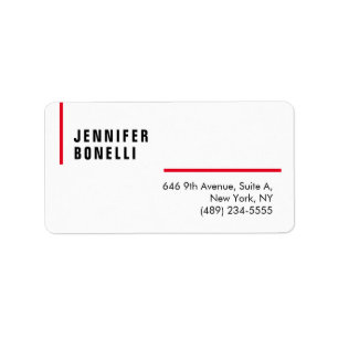 Professional plain minimalist modern trendy label