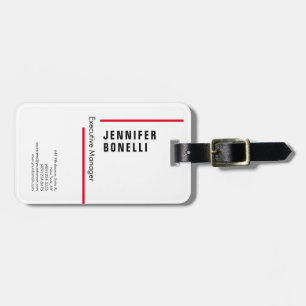 Professional plain minimalist modern trendy luggage tag
