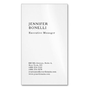 Professional plain minimalist modern trendy Magnetic business card