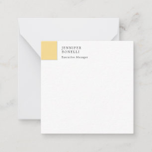 Professional plain minimalist modern yellow white card