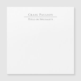 Professional Plain Minimalist Name Magnetic Card