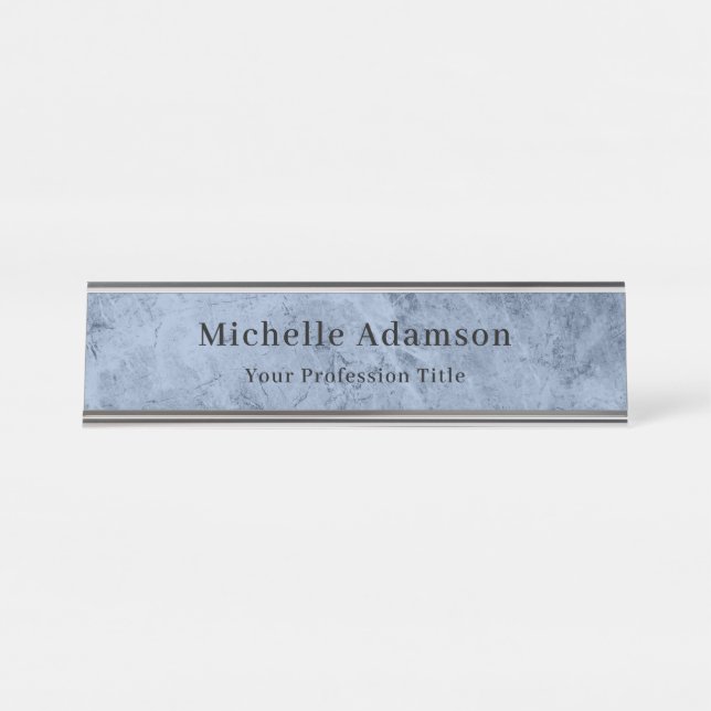 Professional Plain Modern Elegant Desk Name Plate (Front)