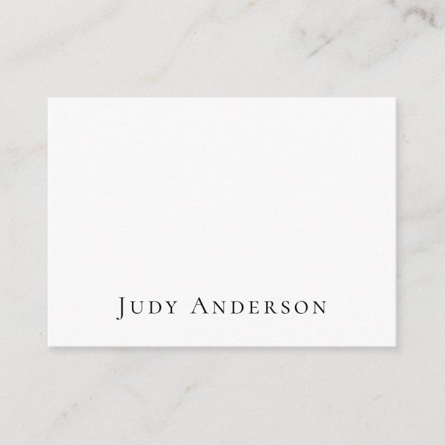 Professional Plain Modern Elegant Your Name Enclosure Card (Front)