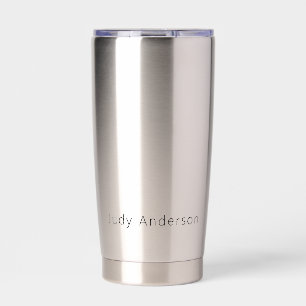 Professional Plain Modern Elegant Your Name Insulated Tumbler