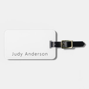 Professional Plain Modern Elegant Your Name Luggage Tag