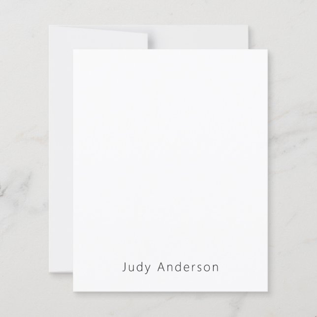 Professional Plain Modern Elegant Your Name Paper (Front)
