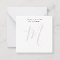 Professional Plain Modern Minimalist Monogrammed