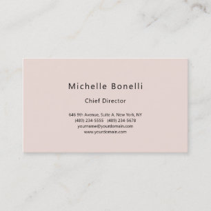 Professional Plain Modern Minimalist Pastel Colour Business Card