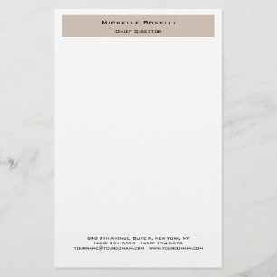 Professional Plain Modern Minimalist  Stationery