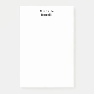 Professional Plain Modern Minimalist White Post-it Notes