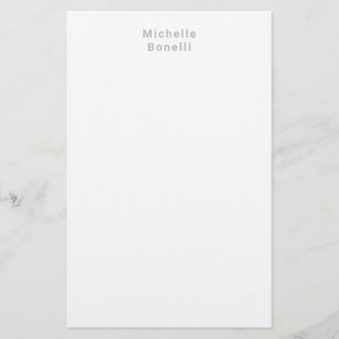 Professional Plain Modern Minimalist White Stationery