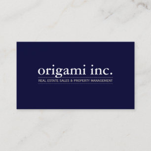 PROFESSIONAL plain modern simple smart navy blue Business Card