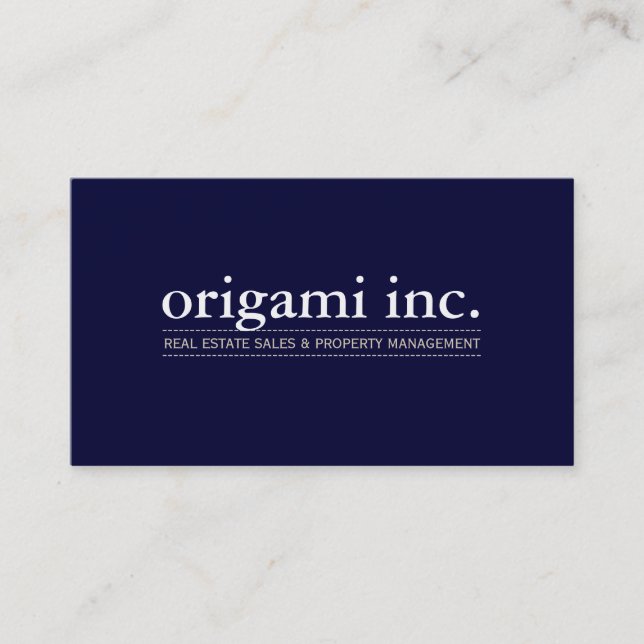 PROFESSIONAL plain modern simple smart navy blue Business Card (Front)