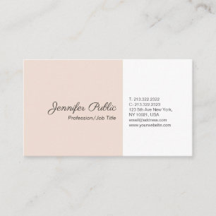 Professional Plain Simple Elegant Colours Modern Business Card