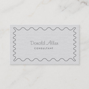 Professional Plain White Elegant Fabric Simple Business Card