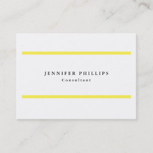 Professional Plain Yellow Stripes White Original Business Card