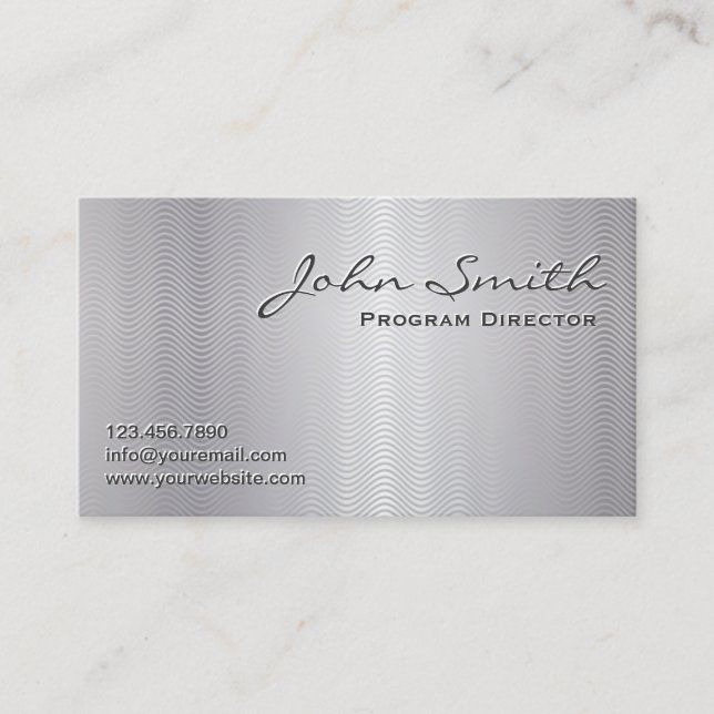 Professional Platinum Metal Program Director Business Card (Front)
