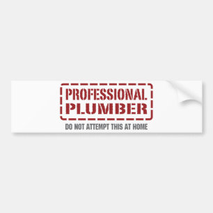 Professional Plumber Bumper Sticker