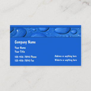 Professional Plumber Plumbing Service Business Card