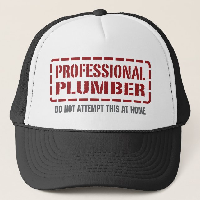 Professional Plumber Trucker Hat (Front)