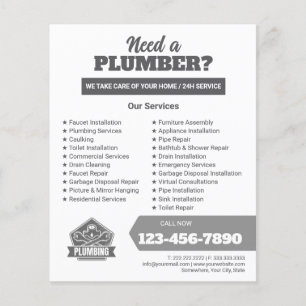 Professional Plumbing Service Business Logo Flyer