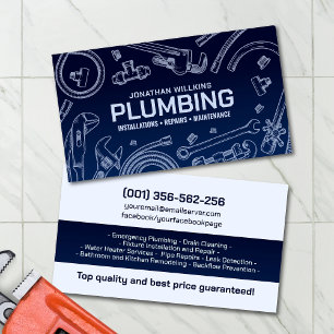 Professional Plumbing Services  Business Card