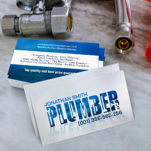 Professional Plumbing Services Business Card