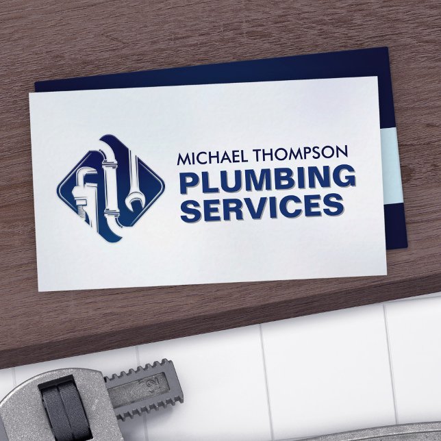 Professional Plumbing Services Business Card (Creator Uploaded)