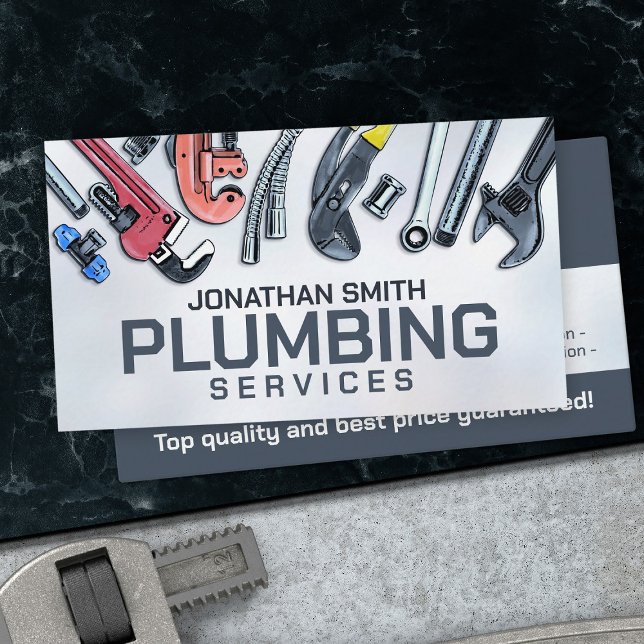 Professional Plumbing Services  Business Card (Creator Uploaded)