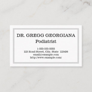 Professional Podiatrist Business Card