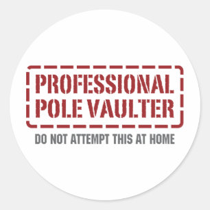 Professional Pole Vaulter Classic Round Sticker