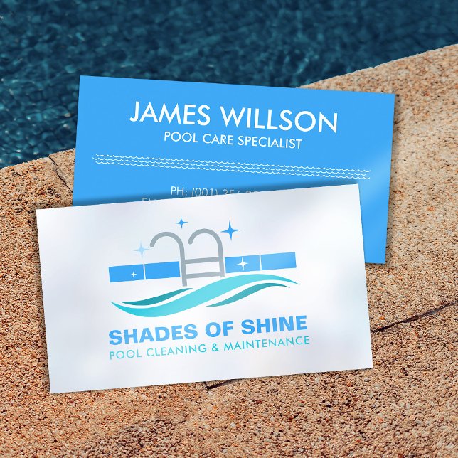 Professional Pool Cleaning Services Business Card (Creator Uploaded)