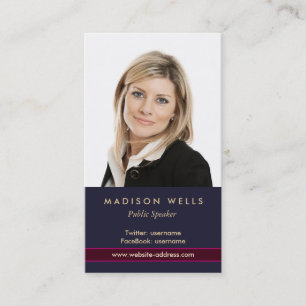 Professional Portrait Photo Business Card