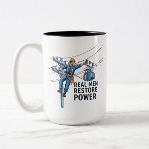 Professional Powerline Technician Two-Tone Coffee Mug