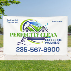 Professional Pressure Cleaning Service Logo Banner