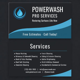 Professional Pressure Washer Company Business Card
