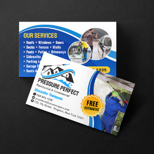 Professional Pressure Washing & Power Cleaning  Business Card