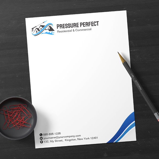 Professional Pressure Washing & Power Cleaning  Custom Letterhead (Creator Uploaded)