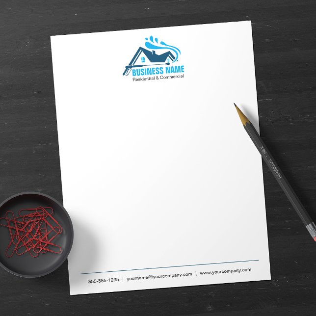Professional Pressure Washing Power Cleaning  Custom Letterhead (Creator Uploaded)
