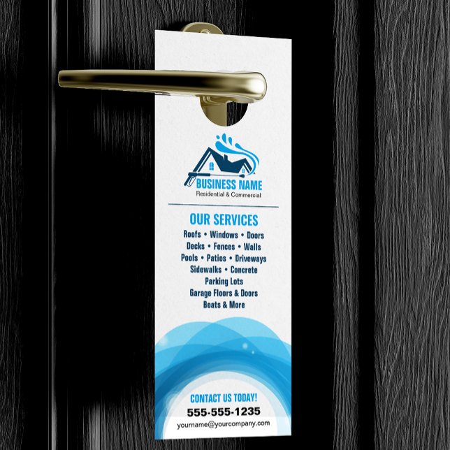 Professional Pressure Washing Power Cleaning  Door Hanger (Creator Uploaded)