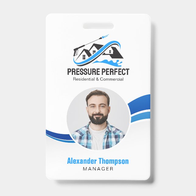 Professional Pressure Washing & Power Cleaning  ID Badge (Front)
