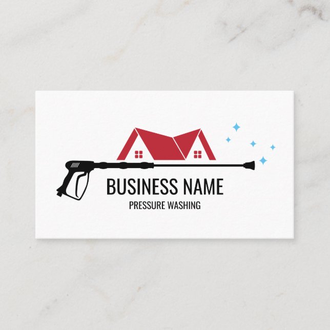 Professional Pressure Washing Power  Masculine  Bu Business Card (Front)