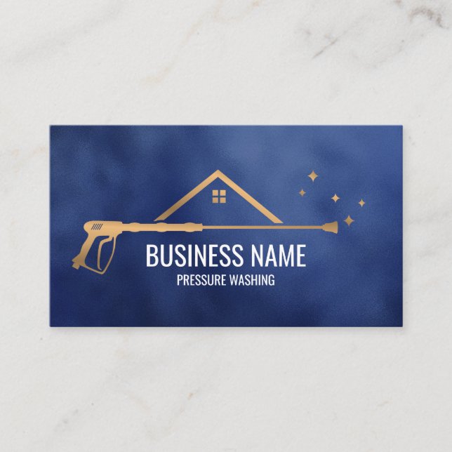 Professional Pressure Washing Power  Masculine  Bu Business Card (Front)