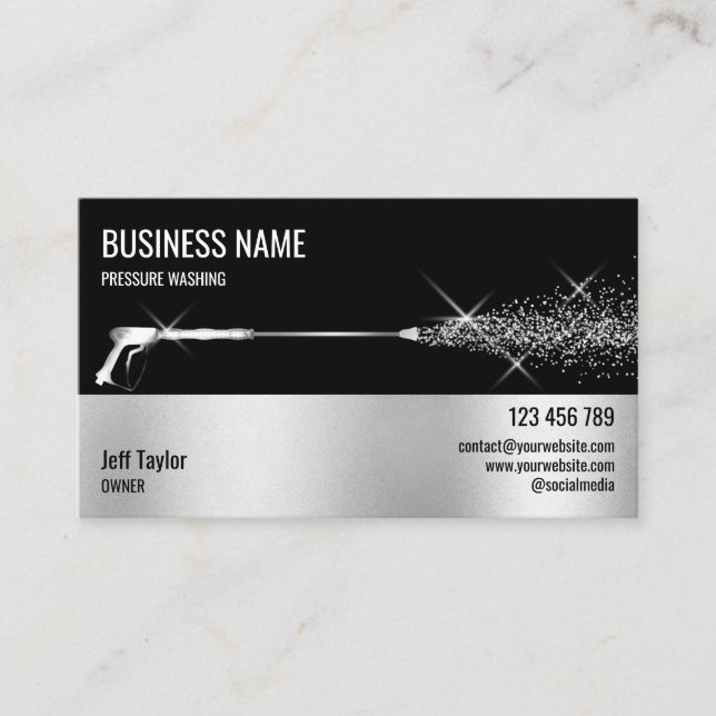 Professional Pressure Washing Power Washing Busine Business Card (Front)