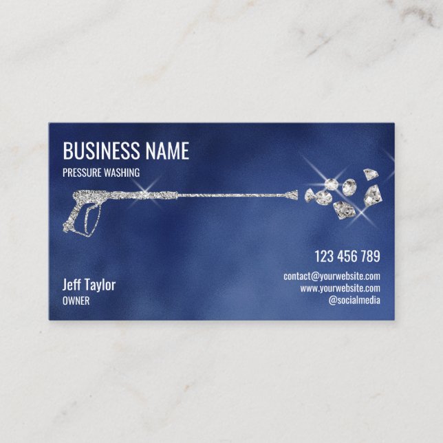 Professional Pressure Washing Power Washing Busine Business Card (Front)