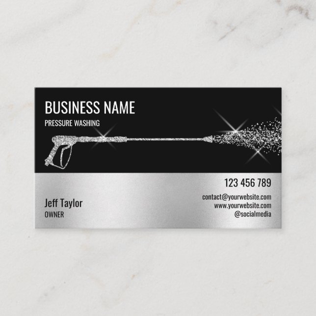 Professional Pressure Washing Power Washing Busine Business Card (Front)