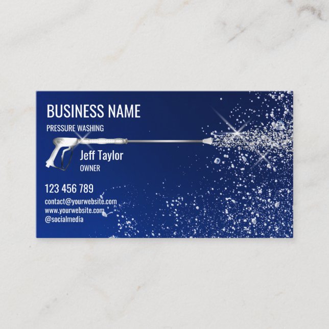 Professional Pressure Washing Power Washing Busine Business Card (Front)