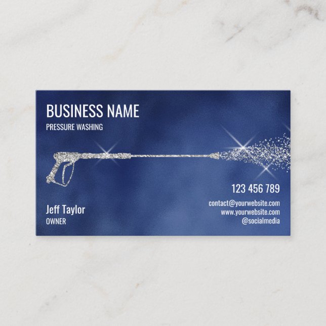 Professional Pressure Washing Power Washing Busine Business Card (Front)